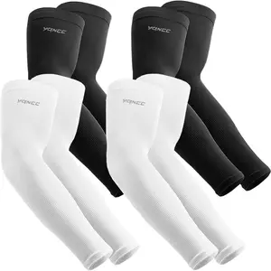 4 Pairs Arm Sleeves for Men Women, UPF 50 Cooling UV Sun Protection  Compression Sleeves