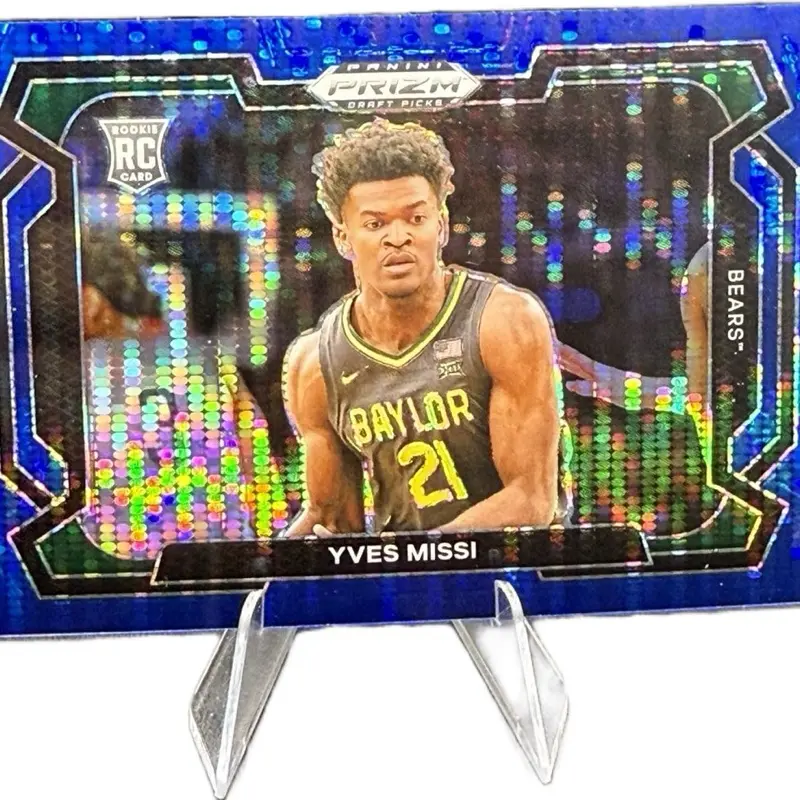 2024 Prizm Draft Picks Yves Missi Blue Variation RC #/99 Rookie – Baylor – SP