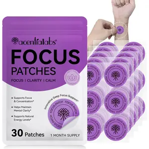 Aceternalabs Vitamin B Patch 30pcs, Supports Focus, Concentration & Energy, Ideal for Long Hours Work/learning, Natural L-Theanine & Ginseng Blend