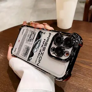 Premium P-Porsches Phone Case Designed for Various for iphone Models Including 17, 16E, 16, 15, 14, 13, 12, 11 Mini, Pro, Max, Air, X, XR, XSMAX, 8, And 7 Plus & Samsung Galaxy S25 Ultra S24 S23 S22 S21 Plus Featuring a Transparent Soft Back Cover