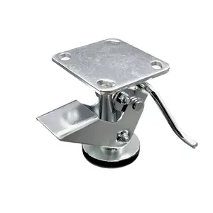 4" Kickbar Floor Truck Lock w/Top Plate - Service Caster Brand