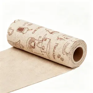 1 Roll (20 Sheets) / 2 Rolls (40 Sheets) Reusable Disposable-Style 10A Antibacterial Cleaning Cloths, Tearable Printed Absorbent Antibacterial & Easy-to-Clean Wipes, Weekly-Use Reusable Towels for Kitchen, Bathroom & All Household Cleaning