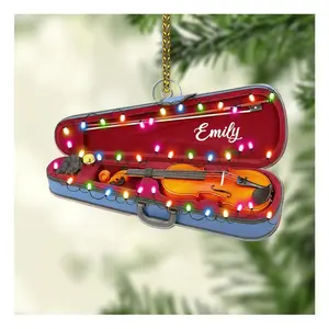 Personalized Violin Christmas Ornament, Custom Music Instrument Decoration, Gift for Violinists, Men and Women
