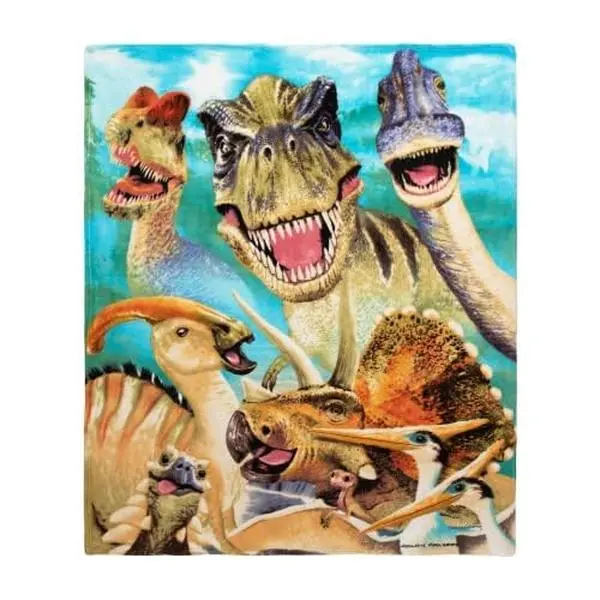 Dinosaur Fleece Blanket Super Soft Plush Jurassic Throw Blanket for Boys, Men, Women, Girls -50 x 60