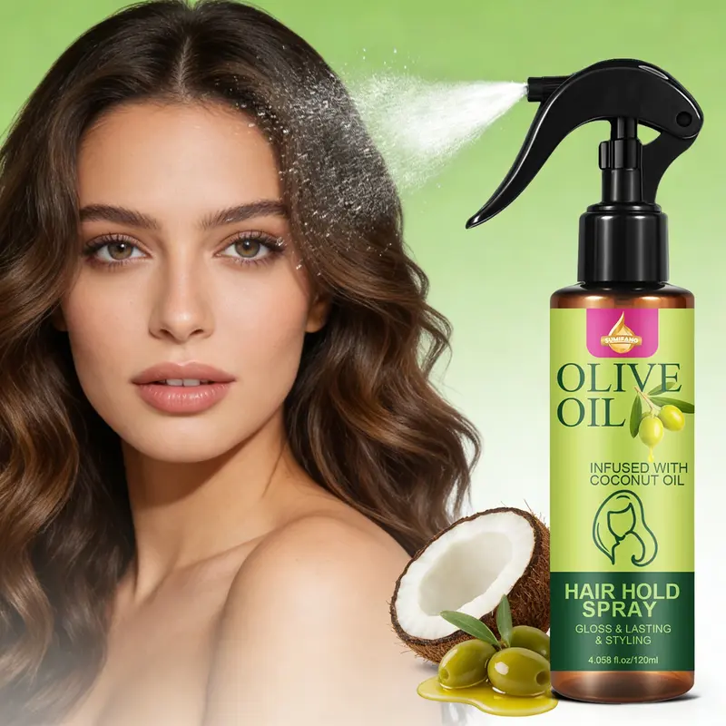 120ML Olive Oil Hair Styling Spray, Long-Lasting Frizz Control, Curl Protection, Suitable for Men and Women, Hair Care Essential