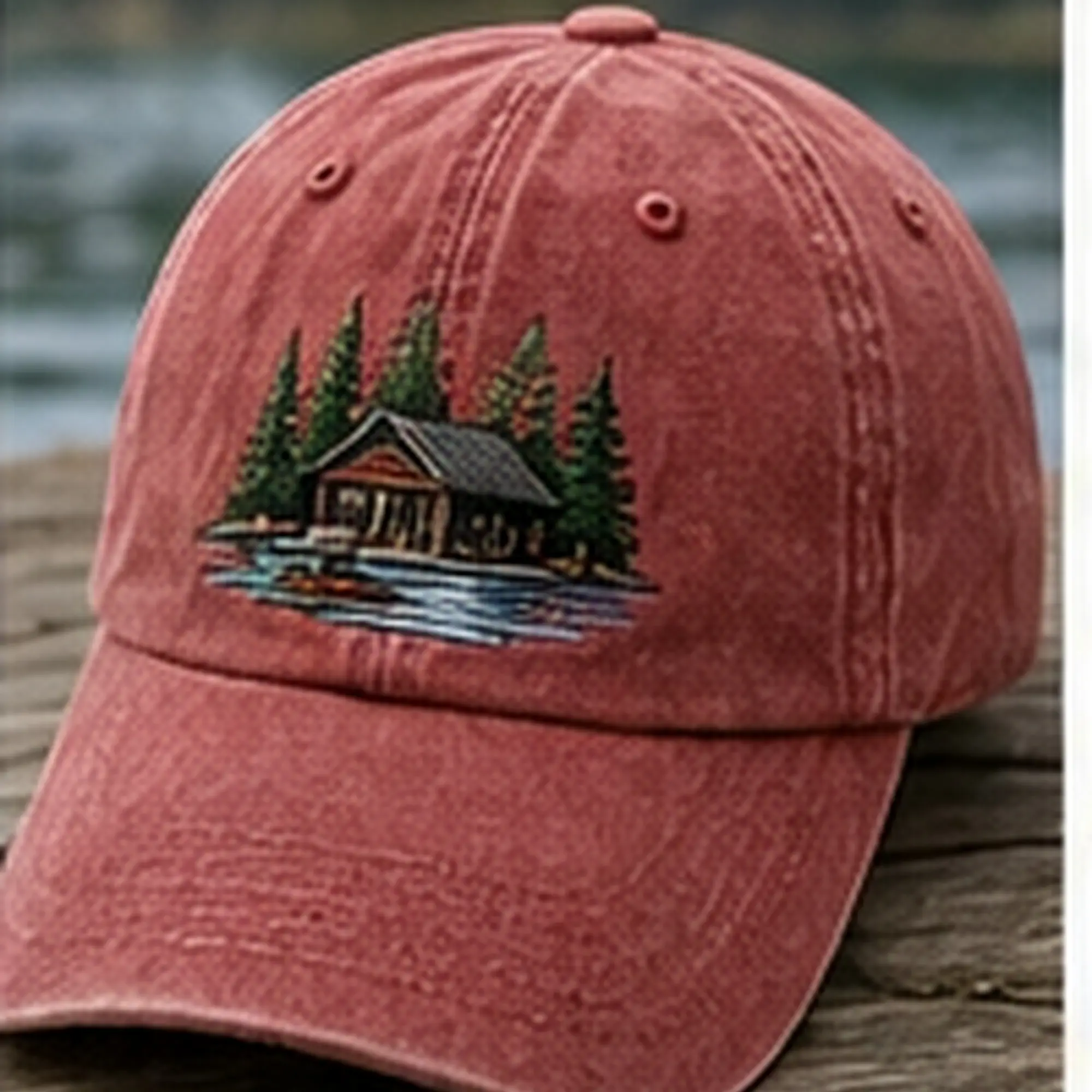 Vintage Bird Embroidery Adjustable Loon Hat, Sports & Outdoor Accessory Cap
