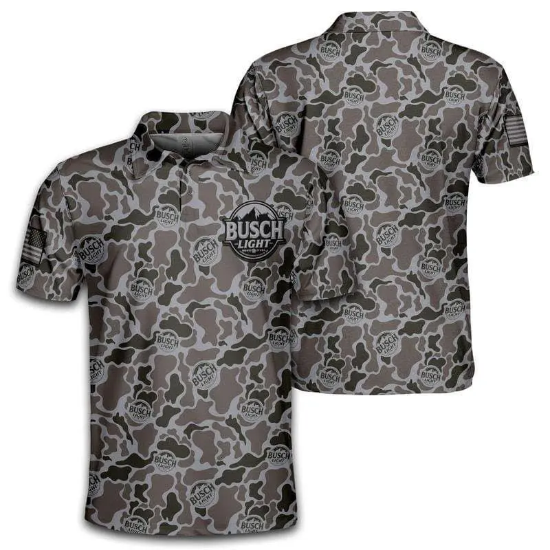 Camo Polo Shirt for Men - Camo Print Polo, Father's Day Gift, Stylish Men's Fashion