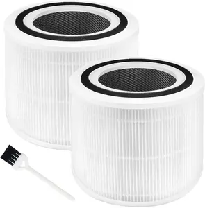 Core 300 Core 300-P Core 300S VortexAir Purifier-Core 300-RF-3-in-1 H13 True High Efficiency & Activated Carbon Filter-2 Pack White Core 300-P