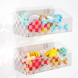 Clear Quick-Dry Large Capacity Bath Toy Storage Organizer Holder for Bathtub Bathroom Shower 2pack