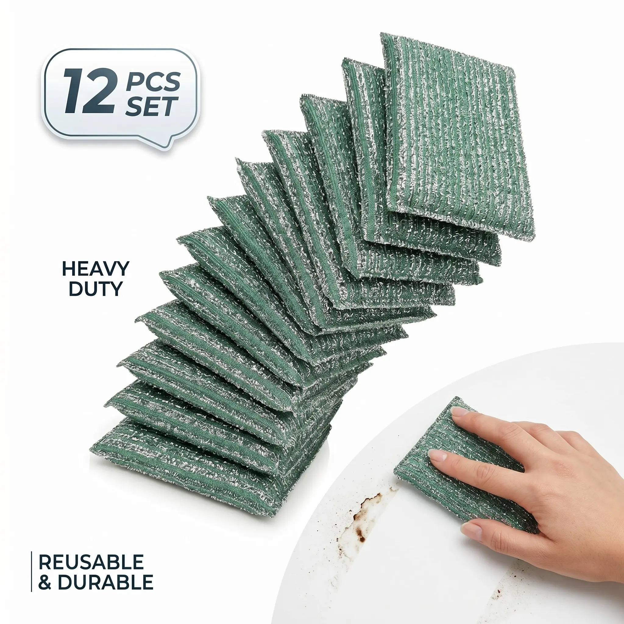 12 Piece Heavy-Duty Scouring Pads Sponges Sponges For Cleaning