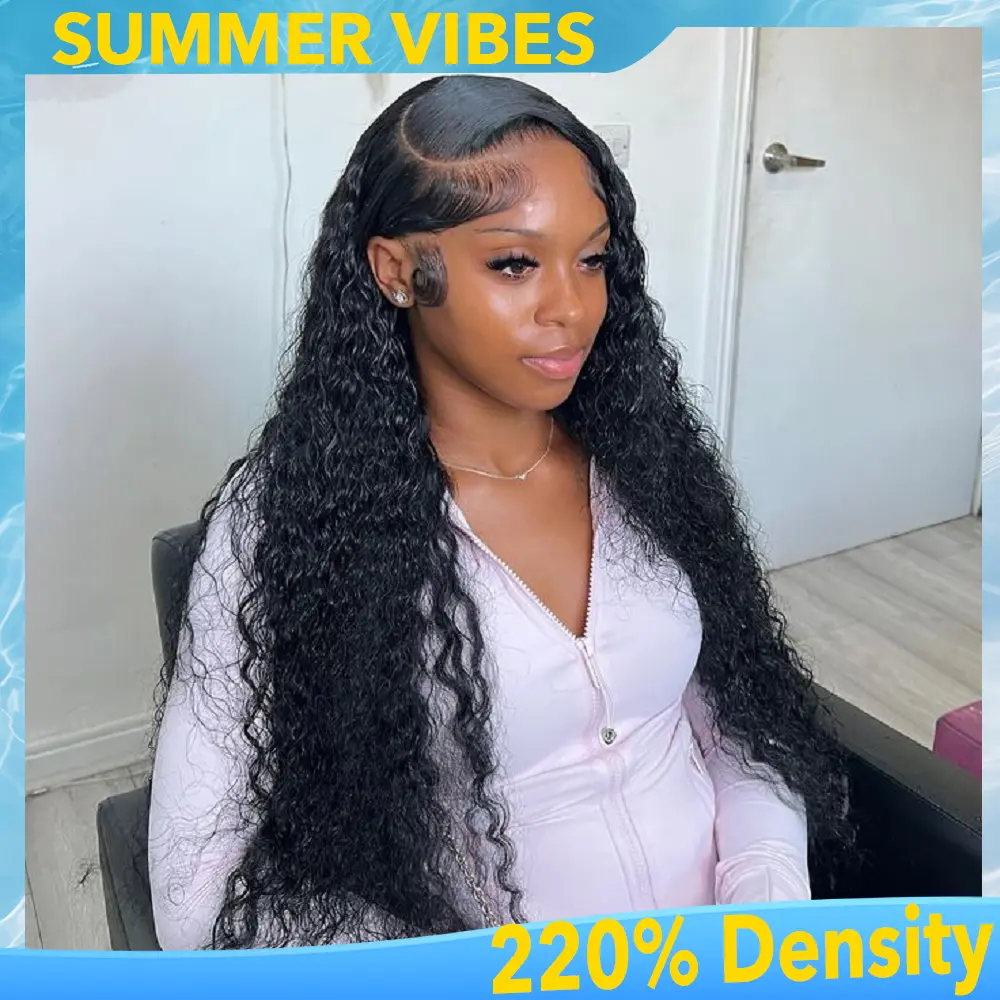 Summer Vibes 13x6 Lace Frontal Wig Super Hair Spiral Curly Hair Wigs 220% Density Natural Hair Line Baby Hair Around Transaprent Lace Front Wigs Human Hair Curly Hair Wigs Summer Vibes
