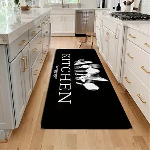 1 piece/black tableware kitchen floor mat bathroom carpet living room bedroom door universal, Home Decorative Rugs