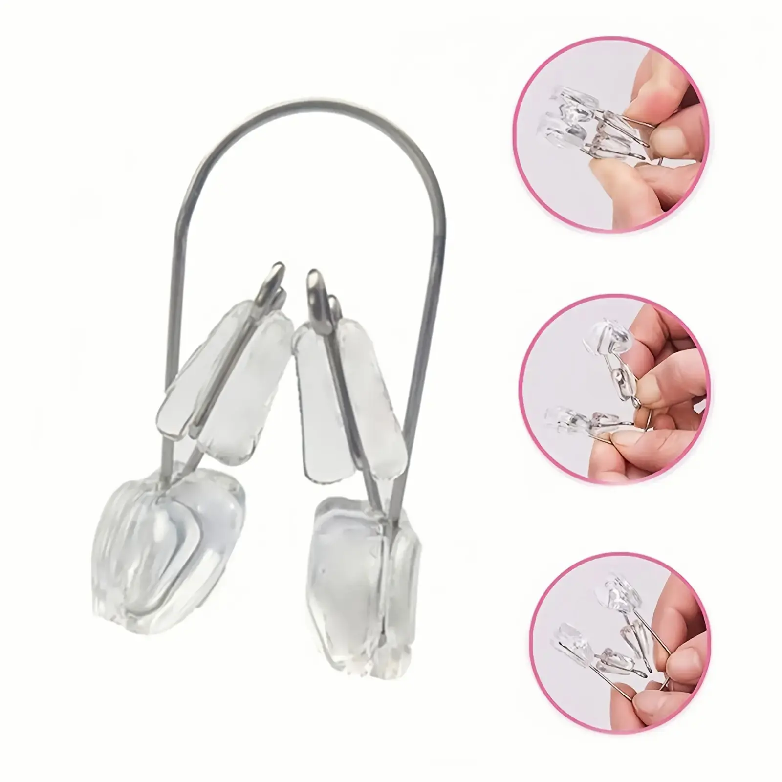 Adjustable Nose Shaper Non-Surgical Nose Lift Hook Reusable Transparent Fragrance Free Nose Straightening Beauty Device Comfort Facial Accessory For Daily Home Beauty Skincare Multiple Scenarios Fashion Gift