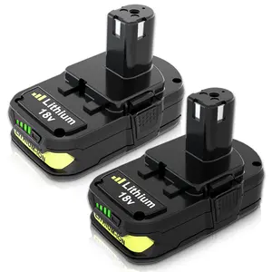 2PACK 3000mAh P102 P108 Li-ion Replacement for Ryobi 18 Volt Battery Lithium-ion Plus Max P103 P105 P107 P109 P104 Compatible with Original Power Cordless Tools