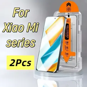 2-Pack Ultrasonic Fingerprint Support Tempered Glass Screen Protector for Xiaomi Mi 17 15 14 13 12 11 10t Pro Max X3 Shark