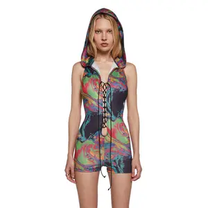 Tie Me Down Playsuit - Acid