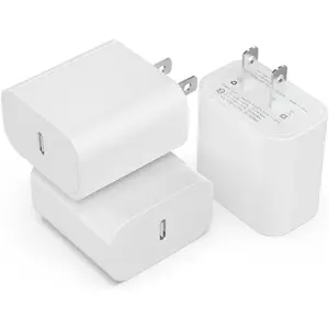 3Pack USB C Charger Block 20W,  PD 3.0 Type C Wall Chargers USBC Power Adapter Brick Cube  Charger for Phone 17/17 Pro/16/15, Galaxy, Pixel, AirPods Pro-White