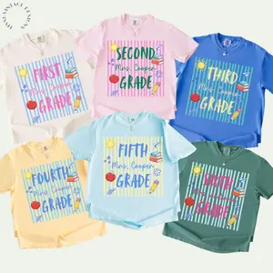 Personalized Teacher Team Shirt, Custom Grade Level Tee, Back To School Staff Shirt, first day kindergarten teacher, paraprofessional shirt