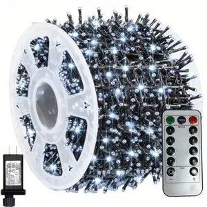 900 LED 328ft String Lights - IP6 Waterproof 8 Modes (Color/Warm/White), Great for 2026 US New Year Eve Party Decor, Super Bowl Outdoor Patio Lighting & Valentine’s Day Indoor Romantic Home Display