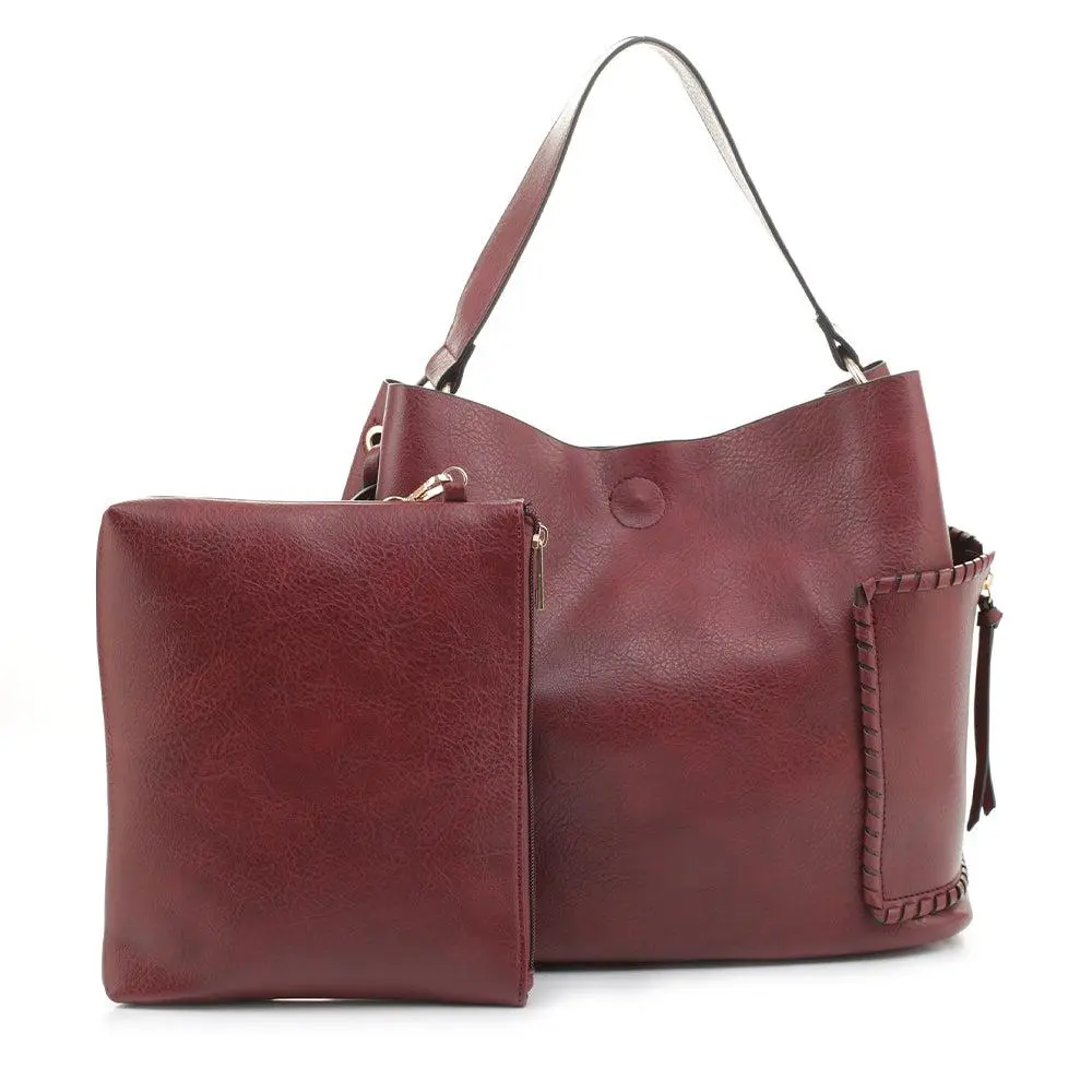 Christy Hobo Shoulder Bag with Top Handle Carry and Matching Pouch