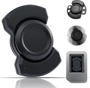 Alloy Metal Fidget Toys Adults,3-in-1 Silent Fidget Spinner,Stress Relief fidgets,Sensory Toys for Adult (Black)
