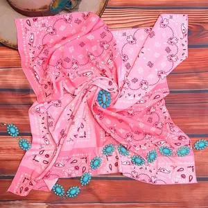 Pink Paisley Wild Rag 28x28