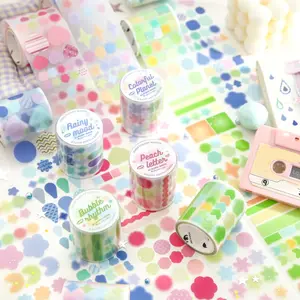 Sweet Heart Diary Series Simple Illustration Style Tape Roll/bag Pet Material, Multi-Scene DIY Sticker Decorative Stickers for Notebooks and Water Bottles