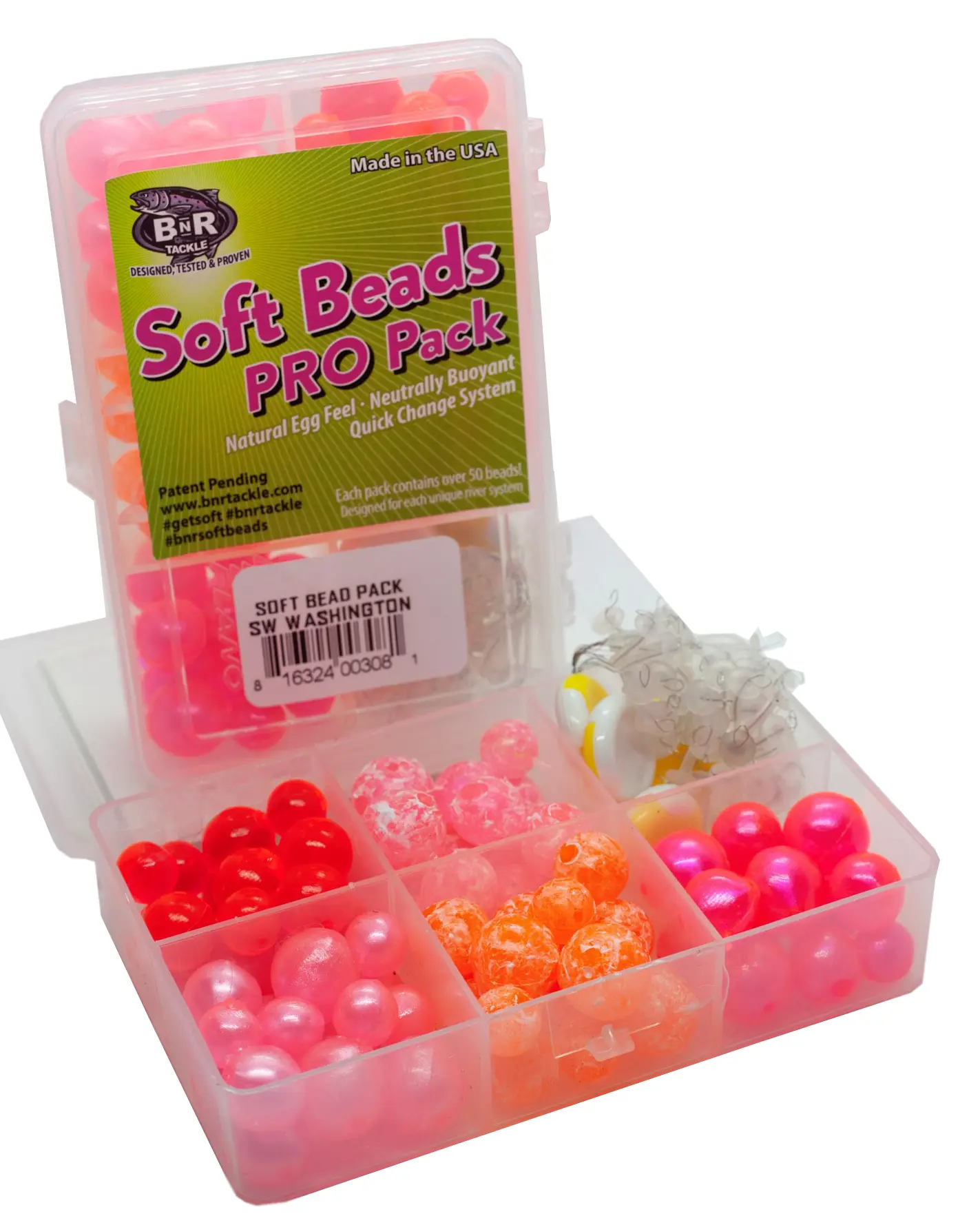 BnR Tackle Soft Bead SW Washington Pro Pack, Beadable & Bead Assortments for DIY Beading, Jewelry Making Projects
