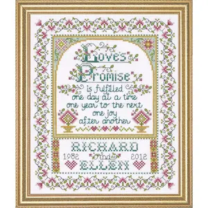 356745 Loves Promise Counted Cross Stitch Kit-8"X10" 14 Count, Multicolored (2758)
