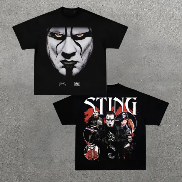 Sting Vintage Graphic Tees, Wrestling Tshirt, Wrestler T-Shirt, WWE Shirts, Unisex Vacation Outfits Gift Shirt Top Menswear Womenswear Streetwear