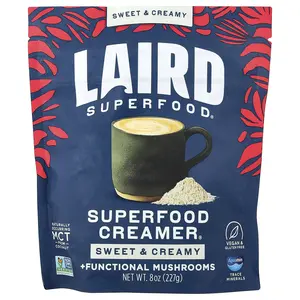 Laird Superfood Superfood Creamer® + Functional Mushrooms, Sweet & Creamy, 8 oz (227 g)
