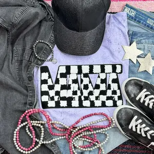Checkered Mama Chenille Patch