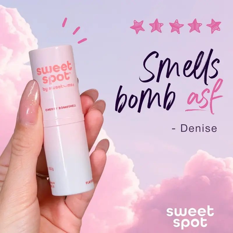 [Sweet Spot] Cherry Bombshell Flavored Solid Fragrance | Scented & Flavored Irresistible Cherry Perfume | Kissable Fragrance | Paraben Free, Mess Free, Gourmand Scent, Top Selling Perfume