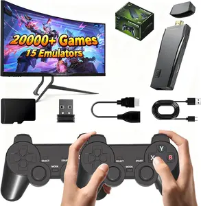 Retro Game Console with 2.4G Wireless Controller, Plug and Play Game Stick, 4K HDMI Output, Over 20,000 Games, Portable for Adults and Children