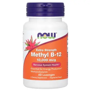 NOW Foods Methyl B-12, 10,000 mcg, 60 Lozenges