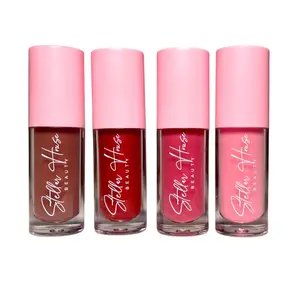 4 Berry Flavored Lip Gloss Bundle - Smoothing Natural Lipgloss Non sticky -Moisturizing Hydrating Glossy