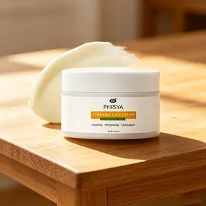 PHISYA Turmeric Face Cream with Vitamin C & Centella for Soothing Brightening Antioxidant Skincare