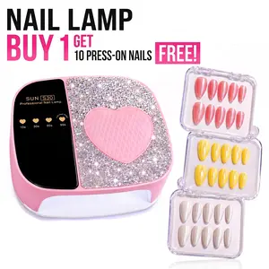 Cordless UV LED Nail Lamp for Gel Polish – Fast Curing Rechargeable Nail Dryer with 4 Timer Settings, Portable Professional Nail Lamp for Home & Salon