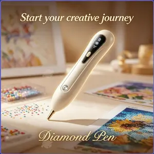 Electric Diamond Painting Pen, Cordless Diamond Art Vacuum Pen no Wax Needed, Rechargeable Diamond Painting Tools, Adjustable Suction Mode Diamond Art Kits Accessories for Adults & Kids