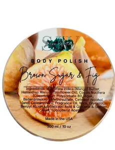 SJW Luxe Collections Brown Sugar & Fig Body Scrub - Refreshing Exfoliant for Supple Skin - 10 oz