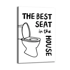 The Best Seat in The House Wall Decor Art,Canvas Poster, Artistic Poster for Bathroom, Bedroom, Kitchen and Living Room, and A Funny Decor For Home