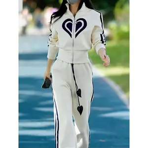 2025Casual Sportswear Two Sets Of Wide-leg Pants Zipper Top