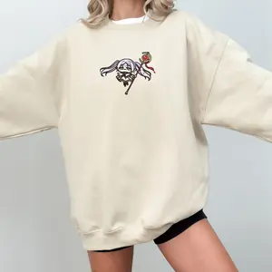 Cute Frieren Embroidered Sweatshirt, Frieren Anime Tee, Gift For Frieren Fans, Anime Tee