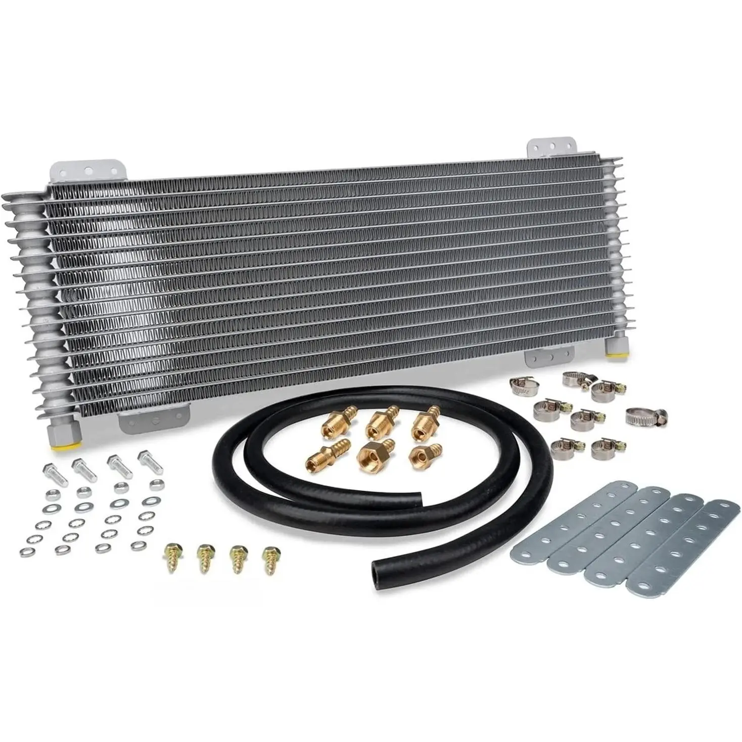 40k Transmission Oil Cooler LPD47391, Heavy Duty 40,000 GVW Max, Low Pressure Drop,Includes Mounting Hardware-Ideal for Heavy Vehicles,40,000 GVW transmission cooler (Silver)
