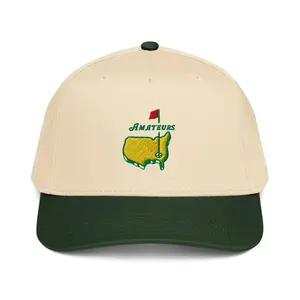 Amateurs Golf Hat Masters Parody Embroidered Cap, 5 Panel Snapback Adjustable, Funny Golf Dad Hat, Augusta Inspired Golf Fan Cap, Trending Golf Gift for Him