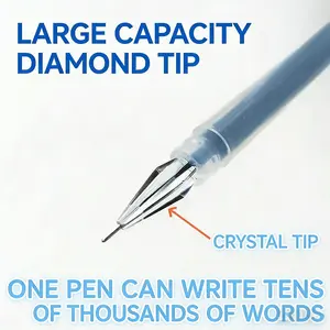 Ultra-Capacity Ink Pen Set, Writes Up to 40000 Characters, Diamond Hard-Tipped Medium Point, Smooth 360° Writing, No Bleeding Ink