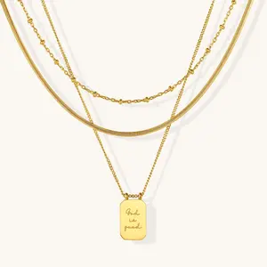 God Is Good - Layered Necklace Dainty Layering Religious Jewelry