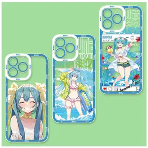 Lovely H-Hatsunes Kawaii M-Miku Phone Case For iPhone 17 16 15 14 13 12 11 Pro Max Plus Air Shockproof Soft Silicone Cover Unique Gift For Christmas Birthday