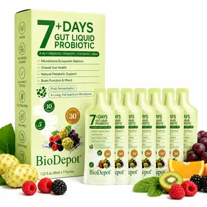 BioDepot Liquid Probiotics combine prebiotics, probiotics, postbiotics, and dietary fiber in a 4-in-1 formula; enriched with superfruit and botanical extracts, it supports digestive and metabolic health.