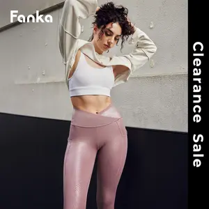 Fanka Body Sculpt Faux Leather Side Pocket Leggings for Women - High Waist, Slim Fit, All Seasons Womenswear Basic #TikTokShopHolidayHaul